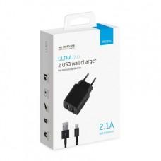 Сетевое ЗУ Deppa Ultra 2 USB 2.1А + кабель microUSB
