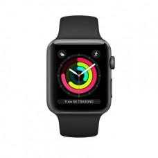 Умные часы Apple Watch Series 3 GPS, 38mm, корпус из алюминия цвета «серый космос», спортивный ремешок чёрного цвета