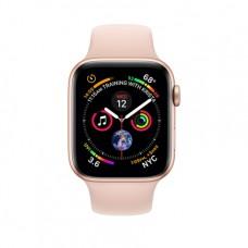 Apple Watch Series 4 GPS, 44mm, корпус из алюминия золотого цвета, спортивный ремешок цвета «розовый песок»