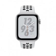 Apple Watch Series 4 Nike+ GPS, 40mm, корпус из алюминия серебристого цвета, спортивный ремешок Nike цвета «чистая платина/черный»