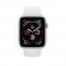 Apple Watch Series 4 GPS + Cellular, 40mm, корпус из алюминия серебристого цвета, спортивный ремешок белого цвета