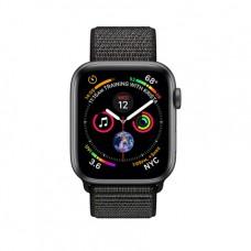 Apple Watch Series 4 GPS, 44mm, корпус из алюминия цвета «серый космос», спортивный браслет (Sport Loop) черного цвета