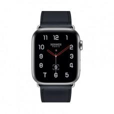 Apple Watch Series 4 GPS + Cellular, 44mm, корпус из стали, ремешок Hermès Single Tour из кожи Swift цвета Bleu Indigo