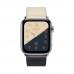 Apple Watch Series 4 GPS + Cellular, 44mm, корпус из стали, ремешок Hermès Single Tour из кожи Swift цвета Indigo/Craie/Orange
