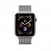 Apple Watch Series 4 GPS + Cellular, 44mm, корпус из стали, миланский сетчатый браслет серебристого цвета