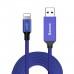 Кабель с тканевой оплёткой Baseus Artistic Striped Cable Lightning/USB (5 м)
