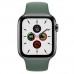 Apple Watch Series 5 GPS + Cellular, 44mm, корпус из стали цвета «черный космос», спортивный ремешок цвета «сосновый лес»