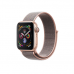 Apple Watch Series 4 GPS, 40mm, корпус из алюминия золотого цвета, спортивный браслет (Sport Loop) цвета «розовый песок»