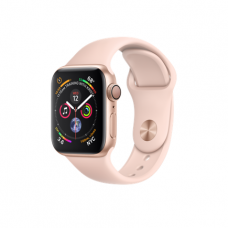 Apple Watch Series 4 GPS, 40mm, корпус из алюминия золотого цвета, спортивный ремешок цвета «розовый песок»