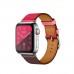 Apple Watch Series 4 GPS + Cellular, 40mm, корпус из стали, ремешок Hermès Single Tour из кожи Swift цвета Bordeaux/Rose Extrême/Rose