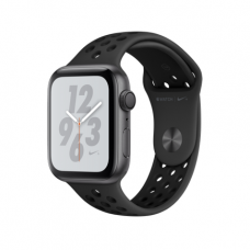 Apple Watch Series 4 Nike+ GPS, 44mm, корпус из алюминия цвета «серый космос», спортивный ремешок Nike цвета «антрацитовый/черный»