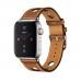 Apple Watch Series 4 GPS + Cellular, 44mm, корпус из стали, ремешок Hermès Single Tour Rallye из зернистой кожи Barénia цвета Fauve
