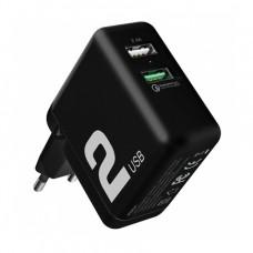 Сетевое ЗУ ROCK T13 Dual Port QC3.0 Travel Charger 2 USB