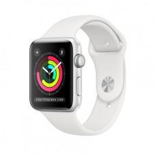 Умные часы Apple Watch Series 3 GPS, 42mm, корпус из серебристого алюминия, спортивный ремешок белого цвета