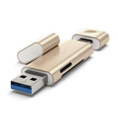 Картридер Satechi Aluminum Type-C SD/micro SD Card Reader USB + Type-C ST-TCCRA