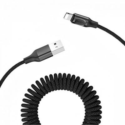 Витой кабель ROCK Stretchable Change Sync Cable Lightning/USB (1,5 м)