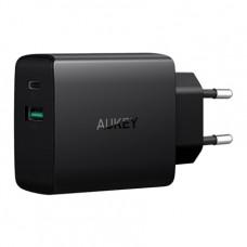 Сетевое ЗУ Aukey PA-Y9 (USB-C 3A, USB 2.4A)