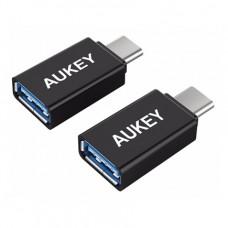 Переходник Aukey CB-A1 Type-C – USB-A (2 шт. в уп.)