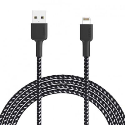 Кабель Aukey с нейлоновый оплеткой CB-BAL3 (MFI, USB – Lightning, 1.2 м)