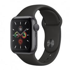 Apple Watch Series 5 GPS, 40mm, корпус из алюминия цвета «серый космос», чёрный спортивный ремешок