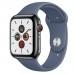 Apple Watch Series 5 GPS + Cellular, 44mm, корпус из стали цвета «черный космос», спортивный ремешок цвета «морской лёд»