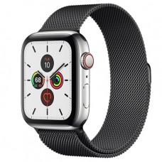Apple Watch Series 5 GPS + Cellular, 44mm, корпус из стали, миланский сетчатый браслет цвета «черный космос»