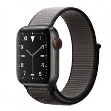 Apple Watch Series 5 Edition GPS + Cellular, 40mm, корпус из титана цвета «черный космос», спортивный браслет (Sport Loop) цвета «тёмный графит»